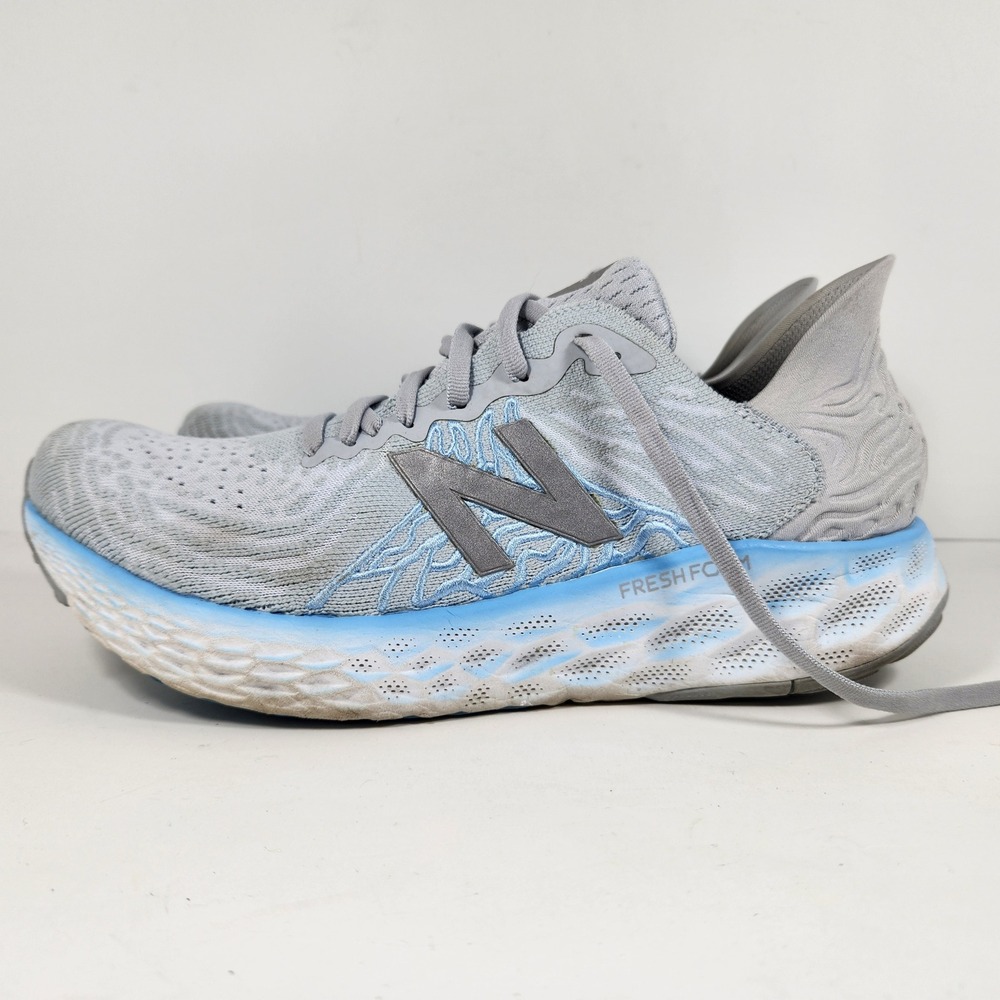 New Balance Fresh Foam 1080 v10 Womens 11 2E Wide Grey Blue Running W1080G10 - Picture 3 of 8